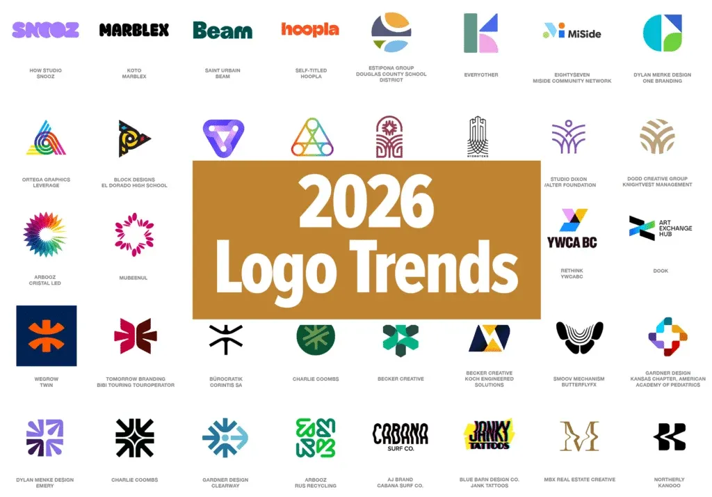 2026 logótrendek: 15 irányzat, ami idén átformálja a brandeket