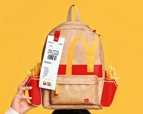Ez a McDonald's hátizsák külön oldalzsebet ad a sültkrumplinak